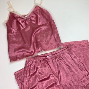 Vintage Victoria's Secret pink satin pajama set